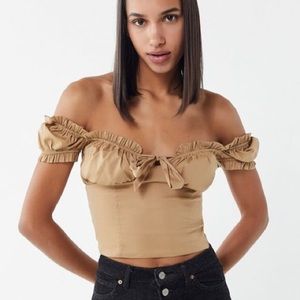 I AM GIA Naomi top in caramel brown